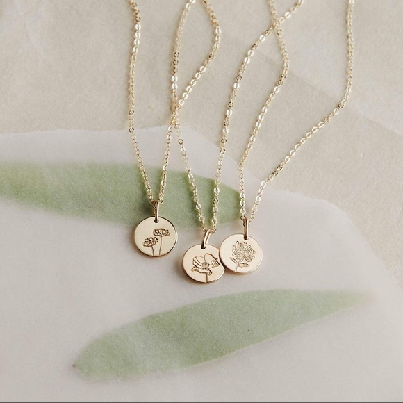 Cherry Blossom March Flower Japanese Necklace